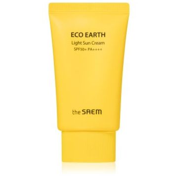 The Saem Eco Earth Light lichid protector ultra ușor SPF 50+