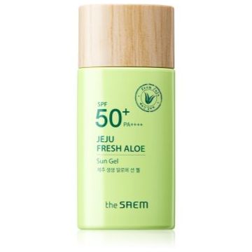 The Saem Jeju Fresh Aloe Sun gel pentru plaja cu aloe vera