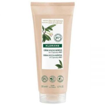 Crema de dus cu unt de cupuacu special conceputa pentru pielea uscata si foarte uscata, Klorane, Flor De Cupuacu, 200 ml Crema de dus cu unt de cupuacu special conceputa pentru pielea uscata si foarte uscata, Klorane, Flor De Cupuacu, 200 ml