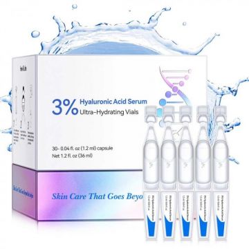 Fiole cu Acid Hialuronic 3%, Ultra Hidratante, Premium, 30 Fiole x 1.2 ml