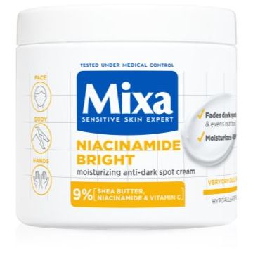 Mixa Niacinamide Bright cremă intens hidratantă impotriva petelor intunecate