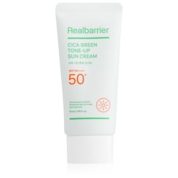 Real Barrier Cica Green Tone-Up Sun Cream crema intens hidratanta si calmanta SPF 50+