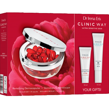 Set Crema Anti Age + BB Cream + Capsule Ultra Sensitive Skin, Dr. Irena Eris Clinic Way