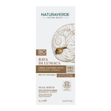 Crema de ochi bio cu extract de melc, 15ml, Natura Verde