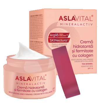 Crema hidratanta si fermitate cu colagen MineralActiv, 50ml, Aslavital