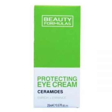 Crema protectoare pentru ochi cu ceramide, Vegan, pentru imbogatirea cu nutrienti si evidentierea trasaturilor, Beauty Formulas, 20 ml