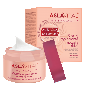 Crema regeneranta pentru netezirea ridurilor MineralActiv, 50ml, Aslavital