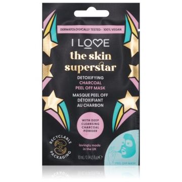 I Love Skin Superstar mască activă și detoxifiantă cu carbon activ