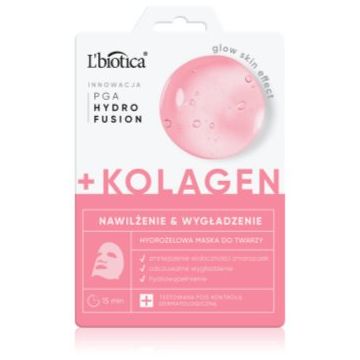 L’biotica PGA Hydro Fusion + Collagen mască intensă cu hidrogel cu efect de netezire