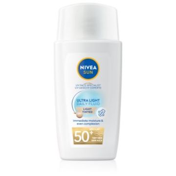 NIVEA SUN Ultra Light Fluid nuantator cu textura usoara SPF 50+