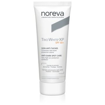 Noreva Trio White XP Anti-Dark Spot Care SPF 50+ crema de soare pentru fata impotriva petelor