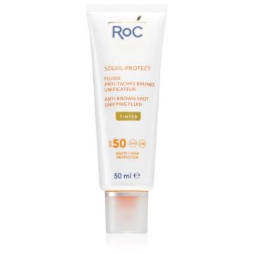 RoC Soleil Protect Anti Brown Spots Unifying Fluid Tinted lichid nuanțator pentru uniformizarea tenului SPF 50