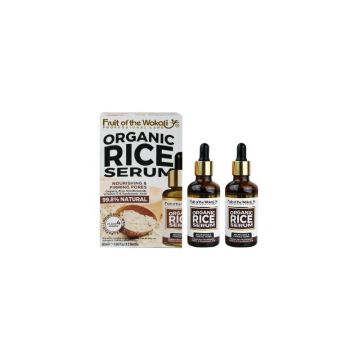Set 2 Seruri Antirid si Fermitate, Wokali, Organic Rice Serum, cu Orez, Vitamina E si Acid Hyaluronic