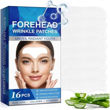 Set Plasturi Anti-Rid pentru Frunte cu Colagen, Efect de Intinerire, NOVA KISS  , 16 buc