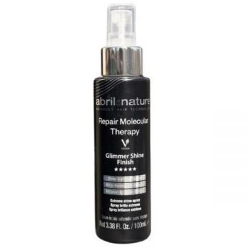 Spray stralucire extrema si reparare pentru par deteriorat Glimer Shine Finish Molecular Therapy Abril et Nature, 100 ml