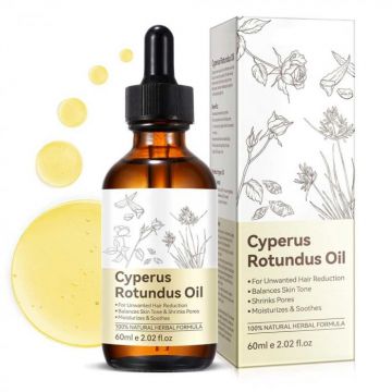 Ulei Cyperus Rotundus pentru Reducerea Cresterii Parului Nedorit, 100% Formula Naturala, NOVA KISS  , 60 ml