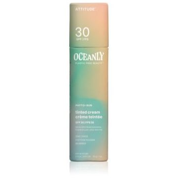 Attitude Oceanly Plastic Free Beauty cremă hidratantă nuanțatoare SPF 30