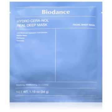 Biodance Hydro Cera-nol Real Deep Mask masca faciala hidratanta cu efect calmant