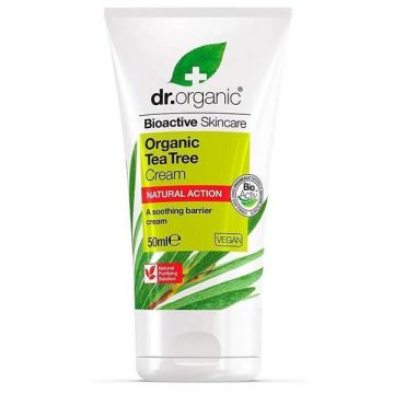 Crema Antiseptica Bio Extract de Arbore de Ceai Dr.Organic, 50 ml Crema Antiseptica Bio Extract de Arbore de Ceai Dr.Organic, 50 ml