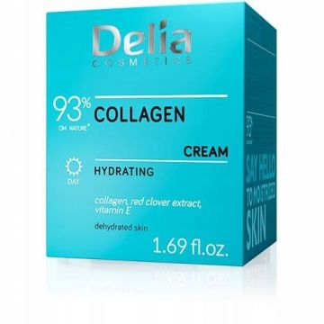 Crema de fata hidratanta cu colagen, 50ml, Delia Cosmetics Crema de fata hidratanta cu colagen, 50ml, Delia Cosmetics