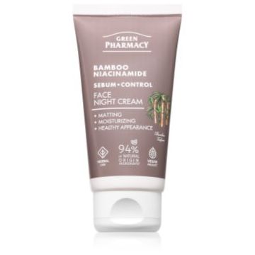 Green Pharmacy Bamboo & Niacinamide Night Face Cream crema hidratanta de noapte