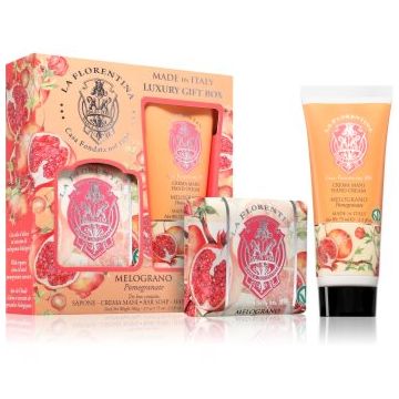 La Florentina Pomegranate Soap and Hand Cream set cadou