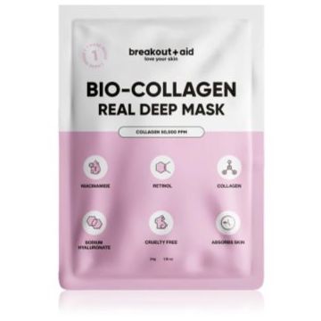 My White Secret Breakout+aid Bio-collagen real deep mask Masca de noapte cu colagen My White Secret Breakout+aid Bio-collagen real deep mask Masca de noapte cu colagen