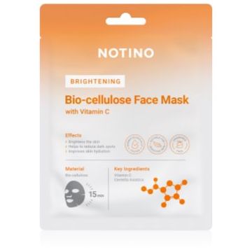Notino Brightening Bio-Cellulose Face Mask with Vitamin C mască textilă iluminatoare