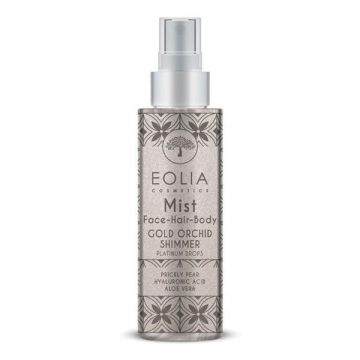 Spray Hidratant Iluminator Fata-Corp-Par - Eolia Cosmetics Gold Orchid Shimmer Mist Platinium Drops Face, Hair & Body, 150 ml Spray Hidratant Iluminator Fata-Corp-Par - Eolia Cosmetics Gold Orchid Shimmer Mist Platinium Drops Face, Hair & Body, 150 ml