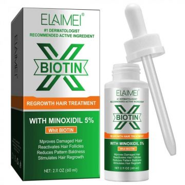 Tratament pentru Cresterea si Regenerarea Parului cu Minoxidil si Biotina, NOVA KISS  , 60 ml