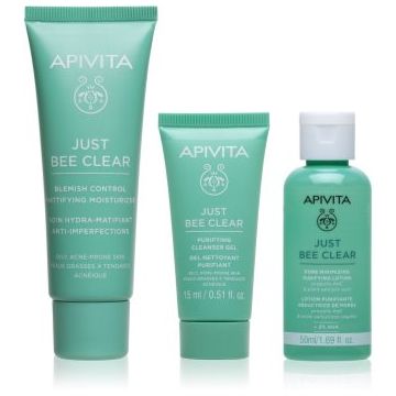 Apivita Just Bee Clear Routine Mini Set set impotriva acneei