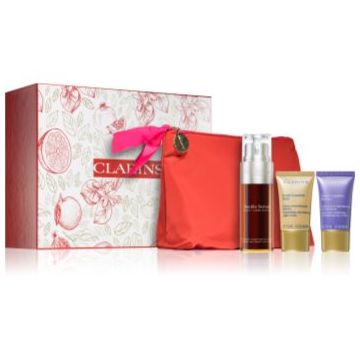 Clarins Double Serum & Nutri-Lumière Collection set cadou pentru ten matur