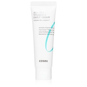 Cosrx AHA/BHA Vitamin C Daily Cream cremă pentru netezirea și strălucirea pielii cu efect de exfoliere