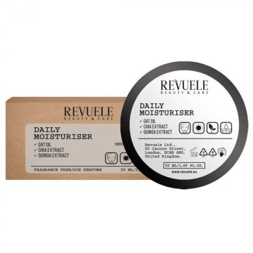 Crema de Zi pentru Ten sensibil cu Ulei de Ovaz, Chia si Germeni de Grau, Revuele, 50 ml