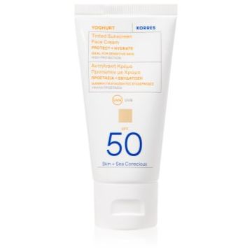Korres Yoghurt Tinted Sunscreen lotiune de plaja tonifianta