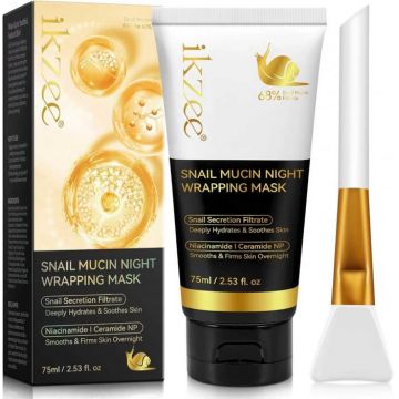 Masca Noapte cu Mucina de Melc 68%, Colagen, Niacinamide, Hidratare intensa, 75 ml