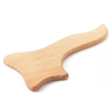 Paleta de Masaj din Lemn Gua Sha Realizata Manual, Natur - Tuuli, 1 buc