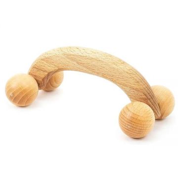 Rola de Masaj din Lemn pentru Spate, Gat, Umeri, Natur - Tuuli, 1 buc