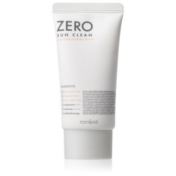rom&nd Zero Sun Clean crema tonica iluminatoare cu efect de hidratare SPF 50+