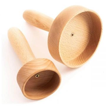 Set 2 Cupe de Masaj din Lemn pentru Maderoterapia, Natur - Tuuli, 1 set