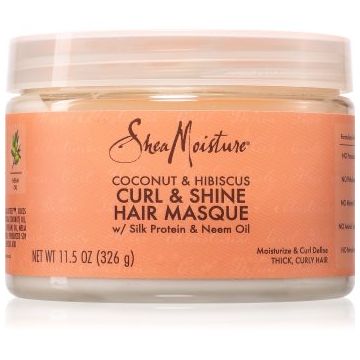 Shea Moisture Coconut & Hibiscus Curl & Shine masca tratament intensiv pentru păr creț