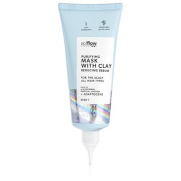 so!flow Purifying Mask Reducing Sebum masca pentru curatare profunda pentru un scalp seboreic