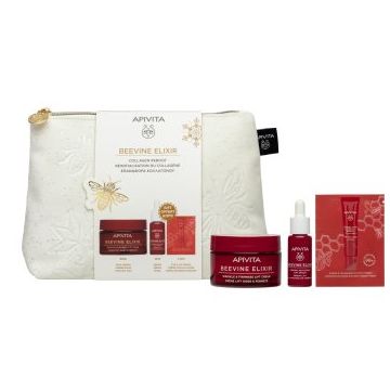 Apivita Beevine Elixir Gift Pouch (with Rich Cream) set cadou de Crăciun pentru fermitatea pielii