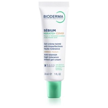Bioderma Sébium Kerato+ Cover lotiune tonica matifianta impotriva imperfectiunilor pielii cauzate de acnee