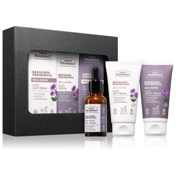 Green Pharmacy Bakuchiol & Postbiotics Set set cadou împotriva îmbătrânirii pielii