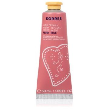 Korres Peony Rose crema de maini hidratanta cu ulei de migdale