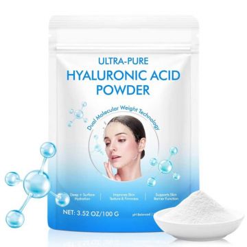Pudra Acid Hialuronic 100% Pura pentru Hidratare Intensa, Efect Anti-Rid, 100 g