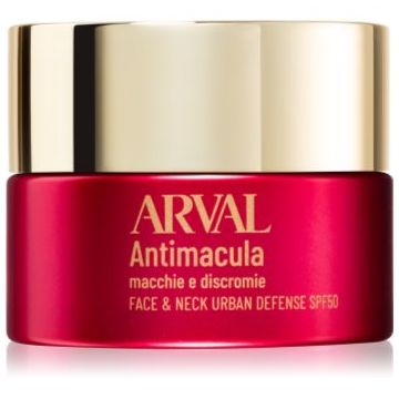 Arval Antimacula Face & Neck Urban Defense SPF50 cremă protectoare impotriva petelor intunecate