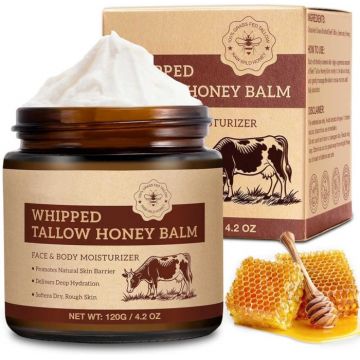 Balsam din Seu de Vita cu Miere Cruda, pentru Fata si corp, 100% Pur, 120 g