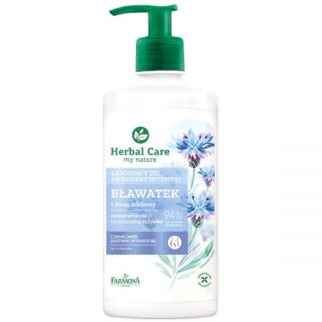 Gel Calmant pentru Igiena Intima cu Extract de Albastrele - Farmona Herbal Care Cornflower Soothing Intimate Gel, 330 ml